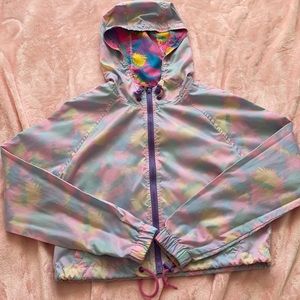 A-Lab Taja Translucent Print Crop Windbreaker